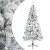 vidaXL Sapin de No&euml;l artificiel 210 cm PVC et Acier Vert et blanc