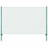 vidaXL Cl&ocirc;ture en grillage m&eacute;tallique avec poteaux Acier 25x2 m Vert