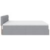 VidaXL Cadre de lit ottoman et matelas gris clair 200x200cm tissu