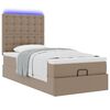 VidaXL Cadre de lit ottoman et matelas cappuccino 90x190 cm similicuir