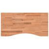 vidaXL Dessus de bureau 80x(36-40)x2,5 cm bois massif de h&ecirc;tre