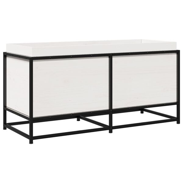 vidaXL Jardini&egrave;re blanc 100x40x50 cm bois de pin massif