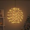 vidaXL Boule avec 160 LED Blanc chaud 50,5 x 50,5 x 52 cm M&eacute;tal