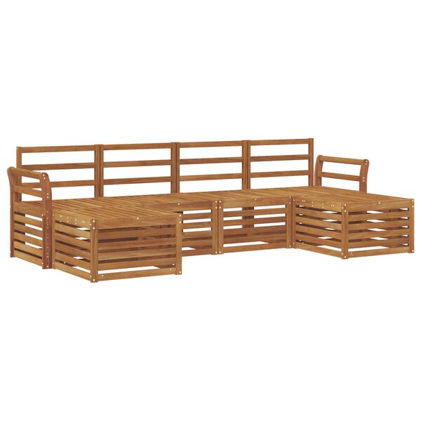 vidaXL Ensembles de canap&eacute;s 6 pcs Naturel Bois d'Acacia Massif