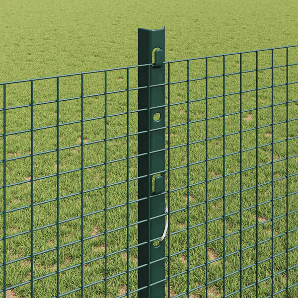 vidaXL Cl&ocirc;ture avec poteau Vert 1,2 x 10 m Acier et PVC