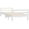 vidaXL Cadre de lit sans matelas blanc 75x190 cm bois de pin massif