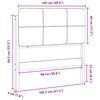 vidaXL T&ecirc;te de lit capitonn&eacute;e Brun et gris fonc&eacute; 100 cm Pin massif
