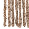 vidaXL Rideau anti-mouches beige et marron foncé 100x220 cm chenille