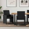 vidaXL Chaises de Salle à Manger avec Roues 2 pcs Noir 57 x 66 x 94 cm
