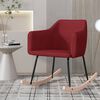 vidaXL Chaise &agrave; bascule Rouge bordeaux Tissu