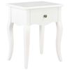 vidaXL Table de chevet Blanc 40 x 30 x 50 cm Bois de pin massif