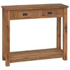 vidaXL Table console Naturel 90 x 30 x 80 cm Bois de teck massif