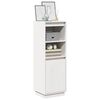 vidaXL Buffet haut Blanc 37x34x110 cm Bois massif de pin