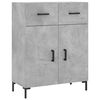 vidaXL Buffet haut Gris b&eacute;ton 69,5x34x180 cm Bois d'ing&eacute;nierie