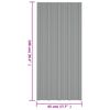 vidaXL Panneaux de toiture 12 pcs Acier galvanisé Gris 100x45 cm