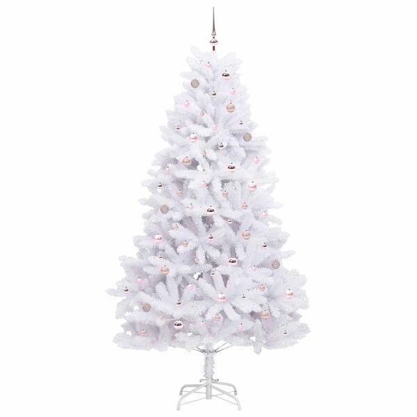 vidaXL Sapin de No&euml;l Artificiel &agrave; Branches Articul&eacute;es Blanc 240 cm