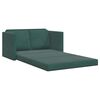 vidaXL Canap&eacute;-lit 2 en 1 vert fonc&eacute; 122x204x55 cm velours