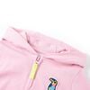 Sweatshirt à capuche avec fermeture éclair pour enfants rose vif 92