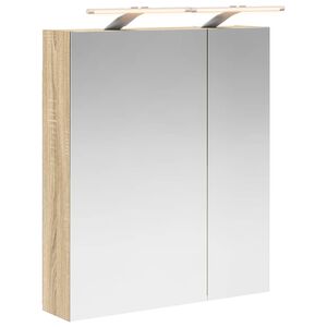 vidaXL Armoire Miroir de Salle de Bain Ch&ecirc;ne Sonoma 60 x 14,5 x 70 cm