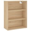 vidaXL Buffet haut Ch&ecirc;ne sonoma 69,5x34x180 cm Bois d'ing&eacute;nierie