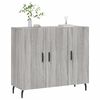vidaXL Buffet sonoma gris 90x34x80 cm bois d'ing&eacute;nierie
