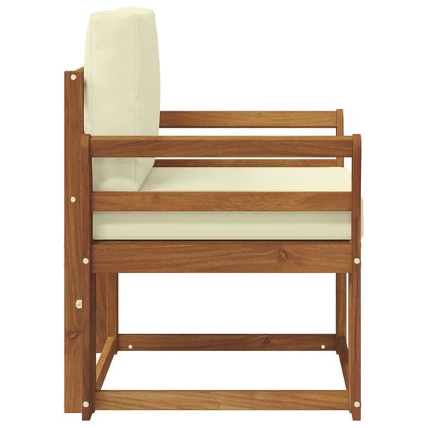 vidaXL Canap&eacute; d&rsquo;ext&eacute;rieur Bois d'acacia massif et polyester Naturel