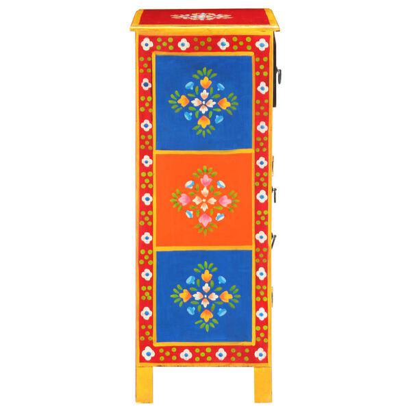 vidaXL Buffet peint &agrave; la main 60x30x75 cm Bois de manguier massif