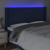 vidaXL Tête de lit à LED Bleu 163x16x118/128 cm Tissu