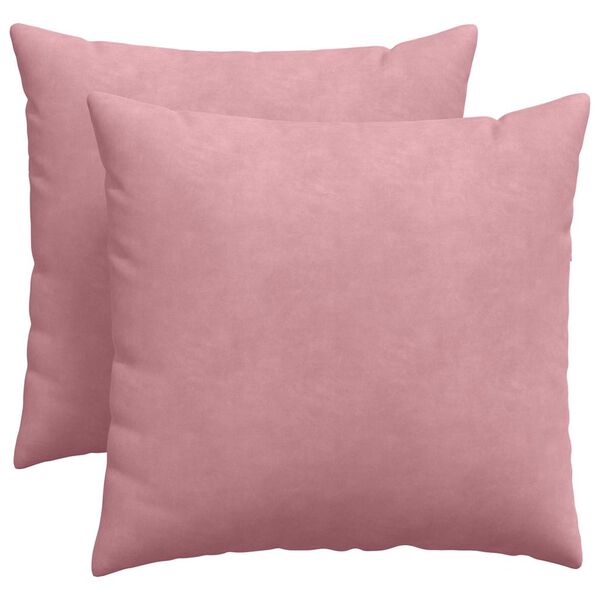 vidaXL Coussins de canap&eacute; 2 pcs Rose 50 x 50 cm