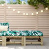 vidaXL Repose-pieds de jardin et coussins lot de 2 bois pin impr&eacute;gn&eacute;