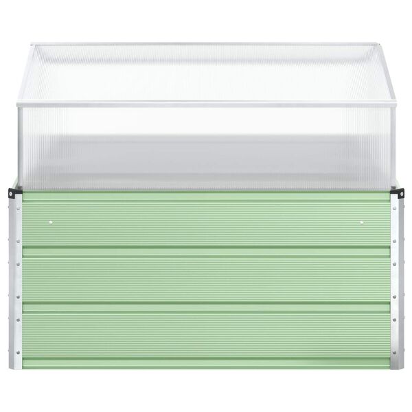 vidaXL Jardini&egrave;re Vert Pastel 100 x 100 x 77 cm Acier galvanis&eacute;