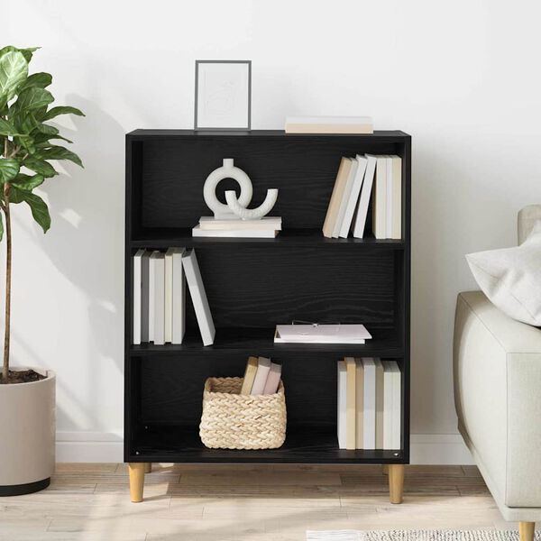 vidaXL Buffet Ch&ecirc;ne noir 69,5 x 32,5 x 90 cm Bois d'ing&eacute;nierie
