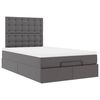 VidaXL Cadre de lit ottoman avec matelas gris 120x200 cm similicuir