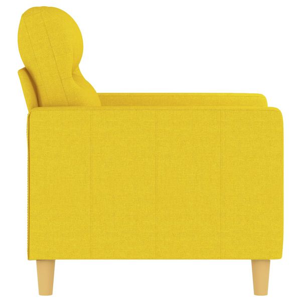vidaXL Fauteuil Jaune clair 60 cm Tissu