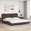 vidaXL Cadre de lit sans matelas Hvar marron 180x200 cm similicuir