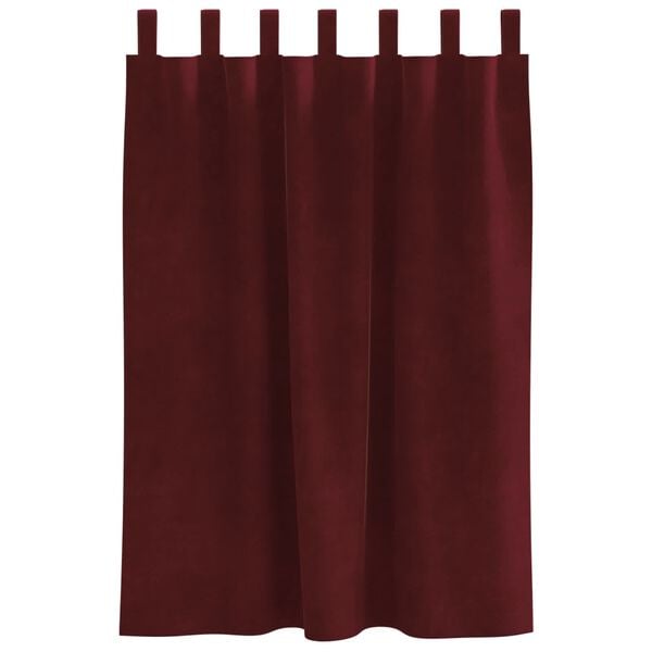 vidaXL Rideaux occultants 2 pcs Bordeaux 140 x 140 cm Velours