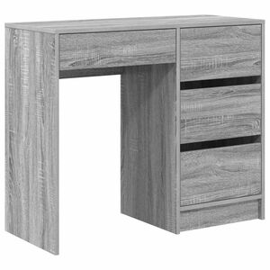 vidaXL Bureau Gris Sonoma Bois d'ing&eacute;nierie 90 x 37,5 x 75 cm