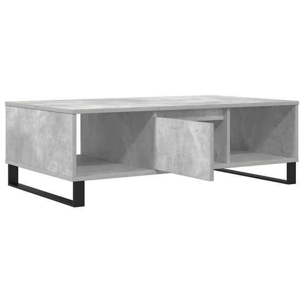 vidaXL Table basse gris béton 104x60x35 cm bois d'ingénierie