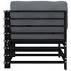 vidaXL Canap&eacute;s d'angle avec coussins 2 pcs noir bois de pin massif