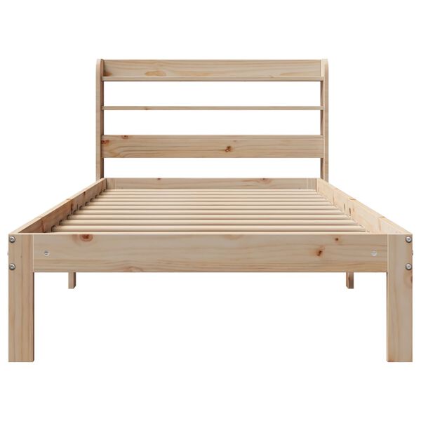 vidaXL Cadre de lit avec tête de lit sans matelas 90x190 cm