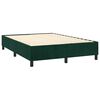 vidaXL Sommier &agrave; lattes de lit matelas et LED Vert fonc&eacute; 140x200 cm