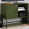 vidaXL Meuble TV vert olive 68x39x60,5 cm acier