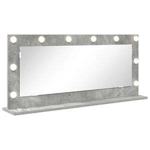 vidaXL Miroir de vanité avec miroir Gris béton 100 x 45 x 18 cm