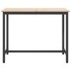 vidaXL table Naturel 100 x 50 x 77 cm Bois d'ing&eacute;nierie et acier