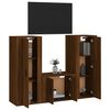 vidaXL Ensemble de meubles TV 3 pcs Ch&ecirc;ne marron Bois d'ing&eacute;nierie