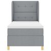 vidaXL Lit &agrave; ressorts avec matelas gris fonc&eacute; 90x190 cm Gris clair