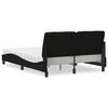 vidaXL Lit avec matelas noir 120x200 cm tissu