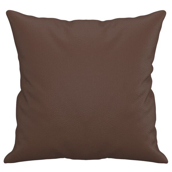 vidaXL Coussins décoratifs lot de 2 Marron 40x40 cm Similicuir