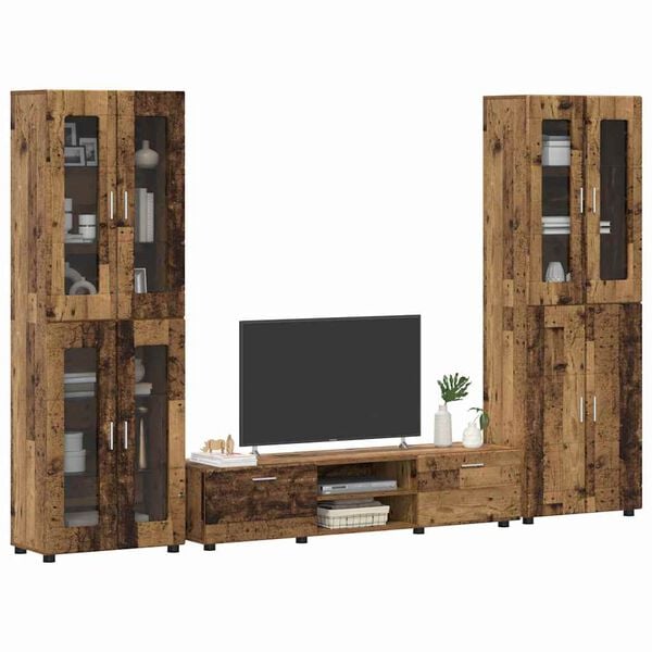 vidaXL Ensemble meuble TV FLORIN Bois ancien Bois d'ing&eacute;nierie