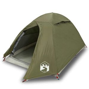 vidaXL Tente de camping &agrave; d&ocirc;me 2 personnes vert olive imperm&eacute;able
